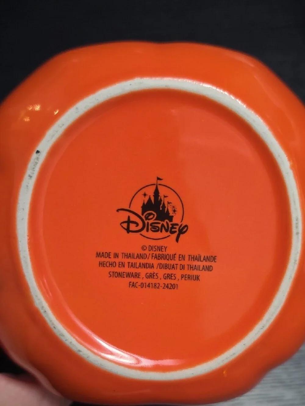 Disney Orange Mickey Pumpkin Candle Holder, w/ Tealight & Free Mickey Ears
